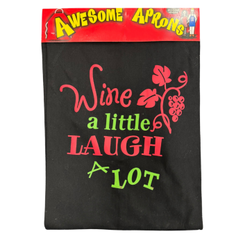 Hot House BBQ Apron Wine a Little Laugh a Lot