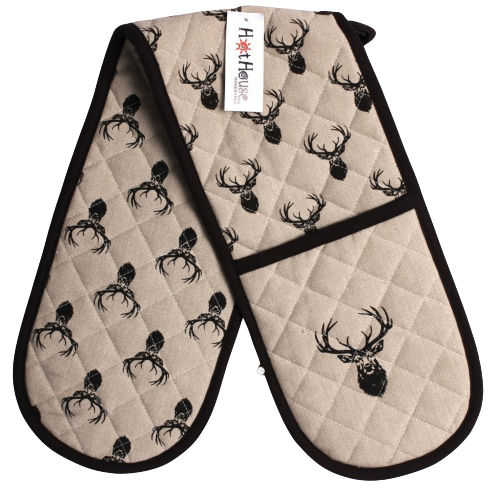 Hot House Double Oven Mitt Stag Head (1)