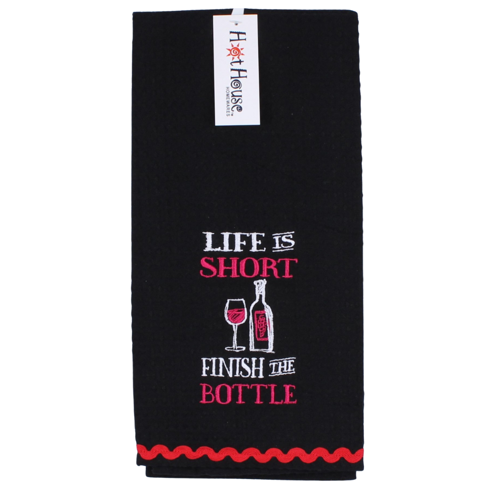 Hot House Finish the Bottle Tea Towel