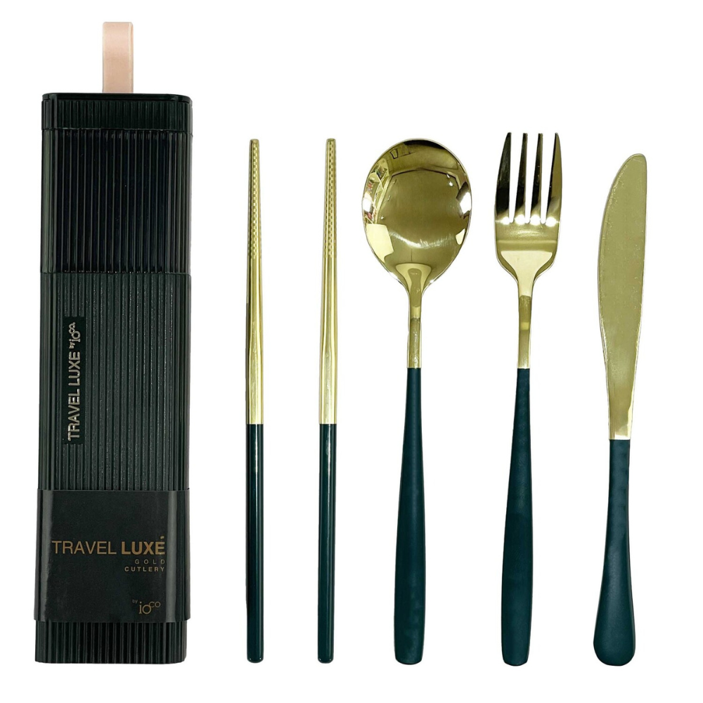 IOco Travel Luxe Stainless Steel Cutlery Set Chamapgne Gold