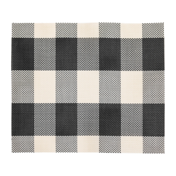 Icon Chef Plate Mat Black Gingham 25x30cm
