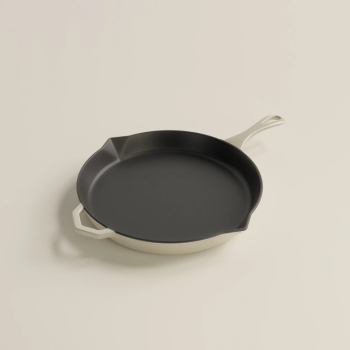 Ironclad Satin Enamel Cast Iron Legacy Pan Salt Stone 28cm (1)