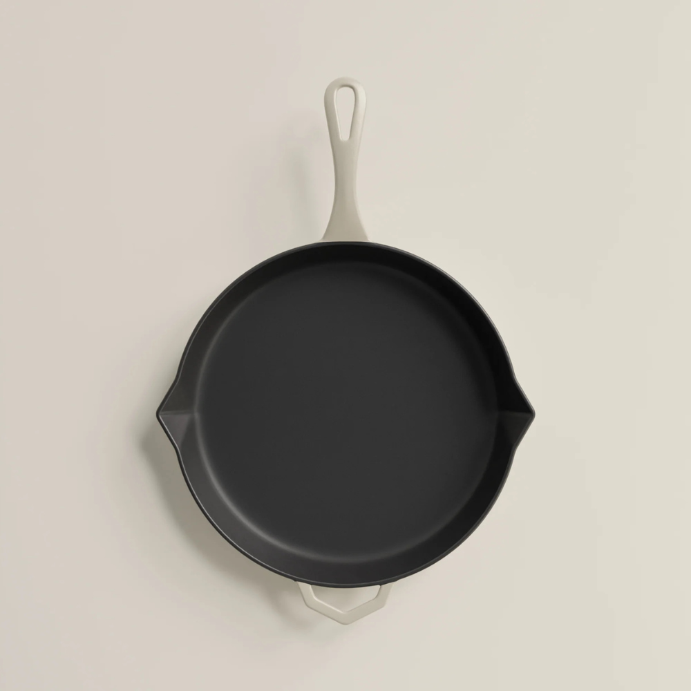 Ironclad Satin Enamel Cast Iron Legacy Pan Salt Stone 28cm (2)