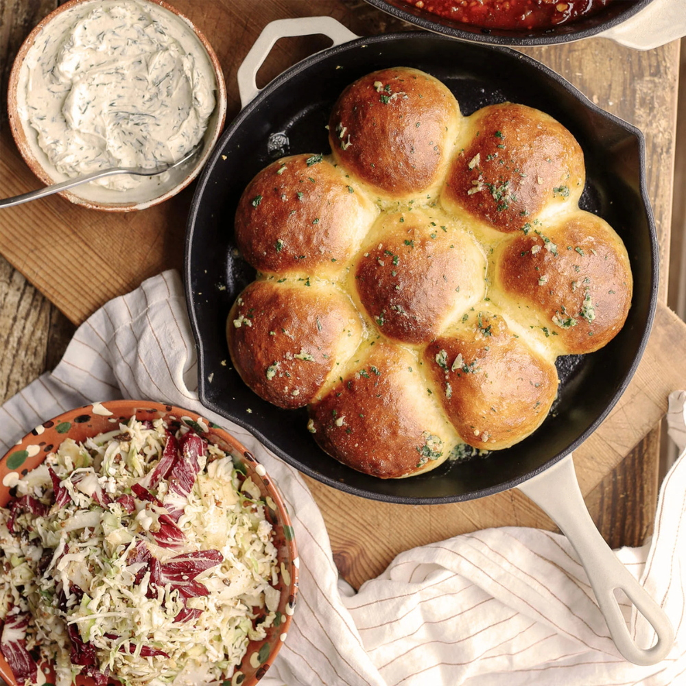Ironclad Satin Enamel Cast Iron Legacy Pan Salt Stone 28cm (3)