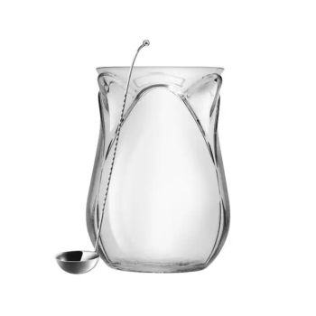 Onis Tulip Glass Punch Bowl & Spoon