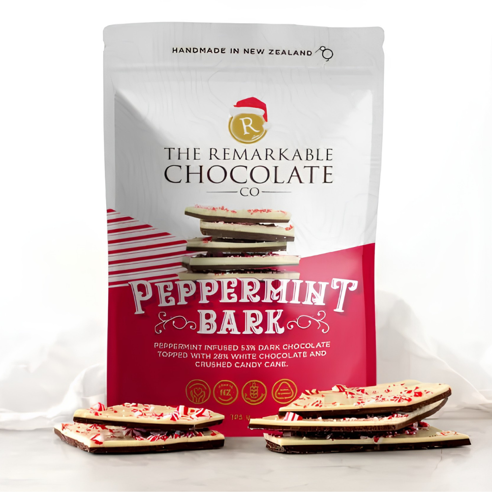 Remarkable Chocolate Bark Double Choc Candy Cane 125g