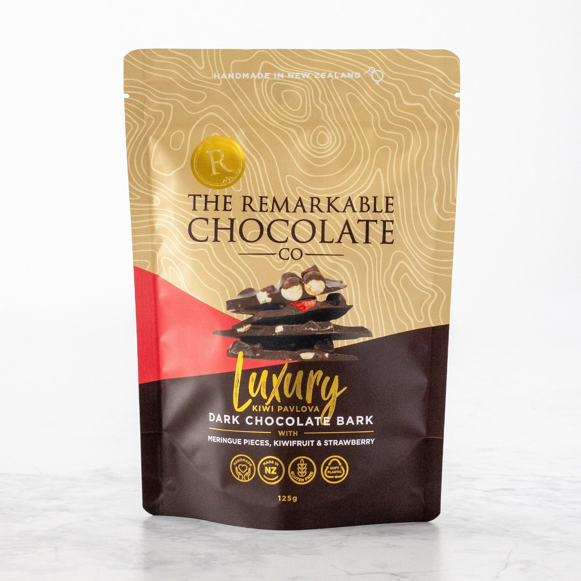 Remarkable Chocolate Bark Kiwi Pavlova 125g Packaging