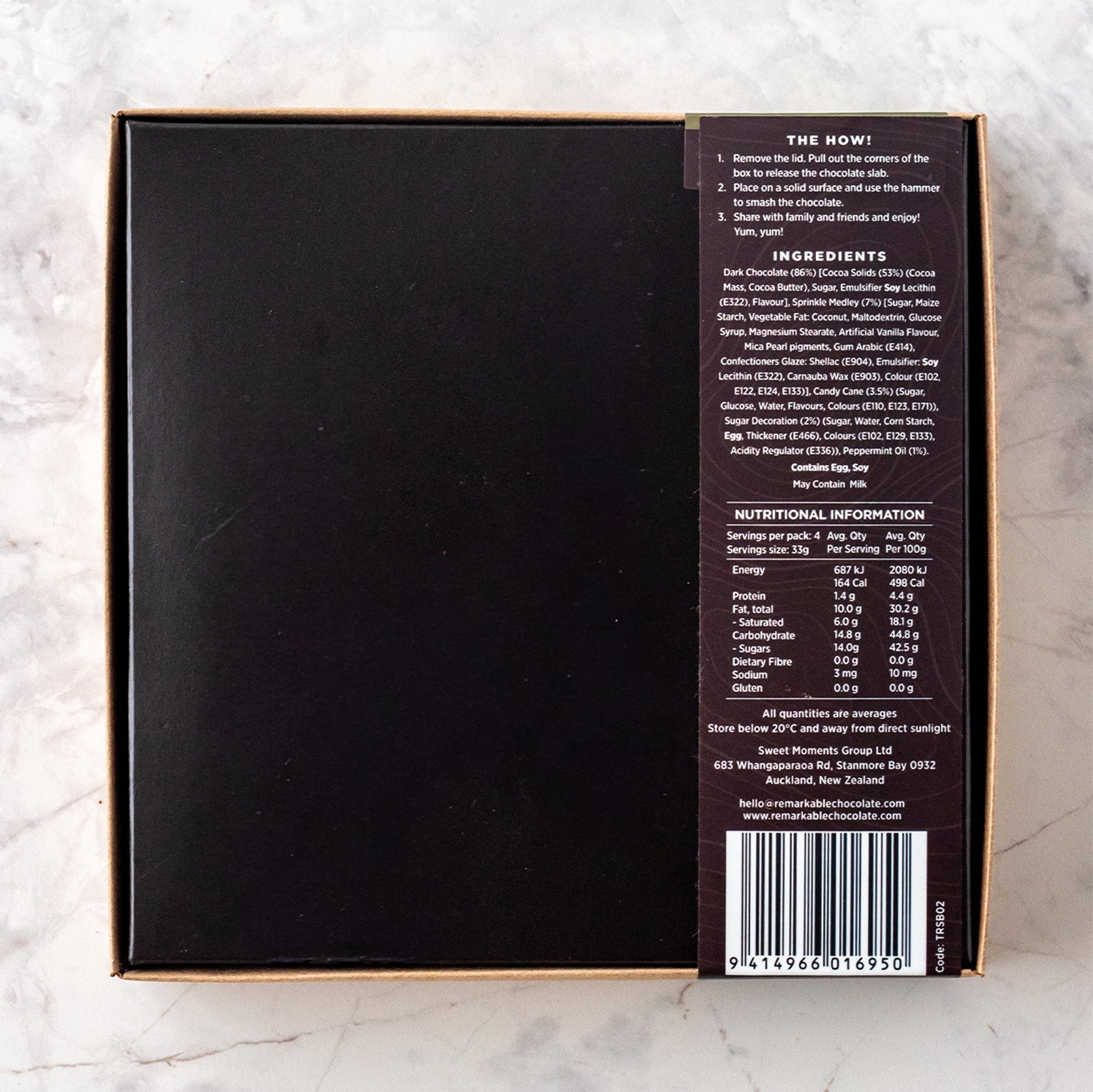 Remarkable Smash Bark Christmas 135g Packaging Rear