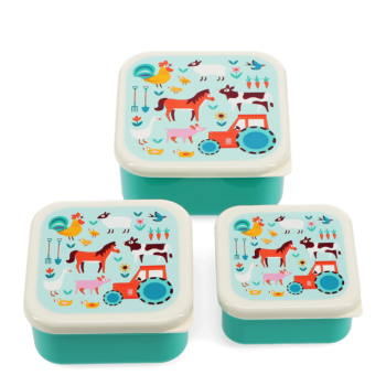 Rex London Snack Boxes Set of 3 Farmyard
