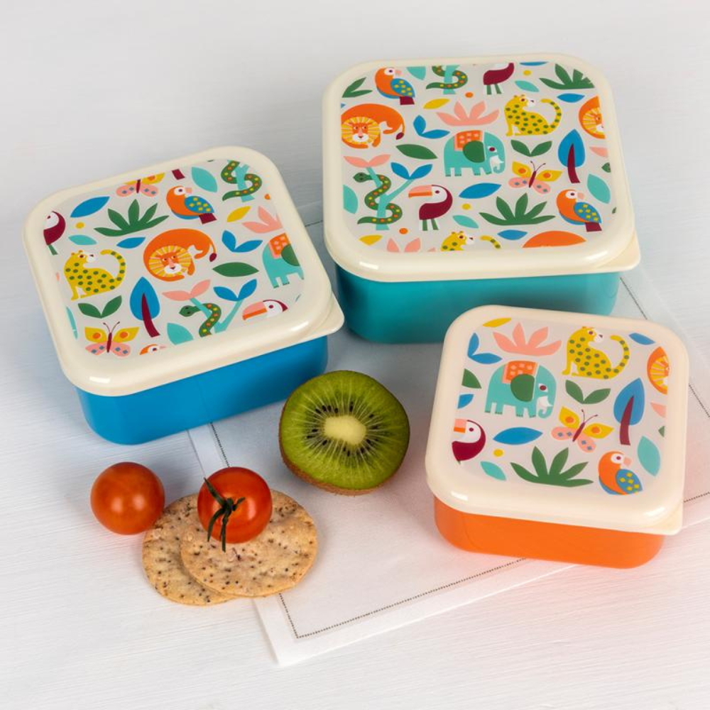Rex London Snack Boxes Set of 3 Wild Wonders