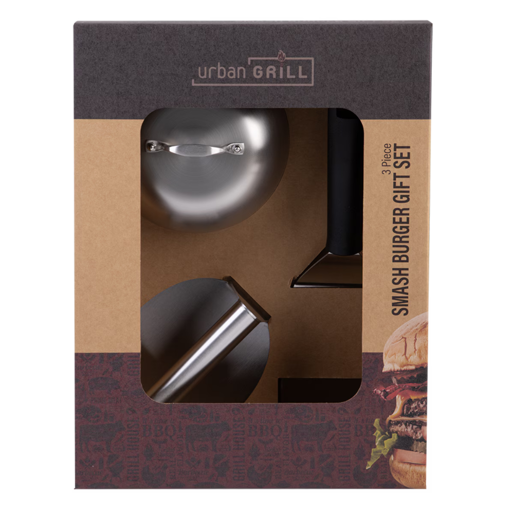 URBAN GRILL 3 PIECE SMASH BURGER GIFT SET