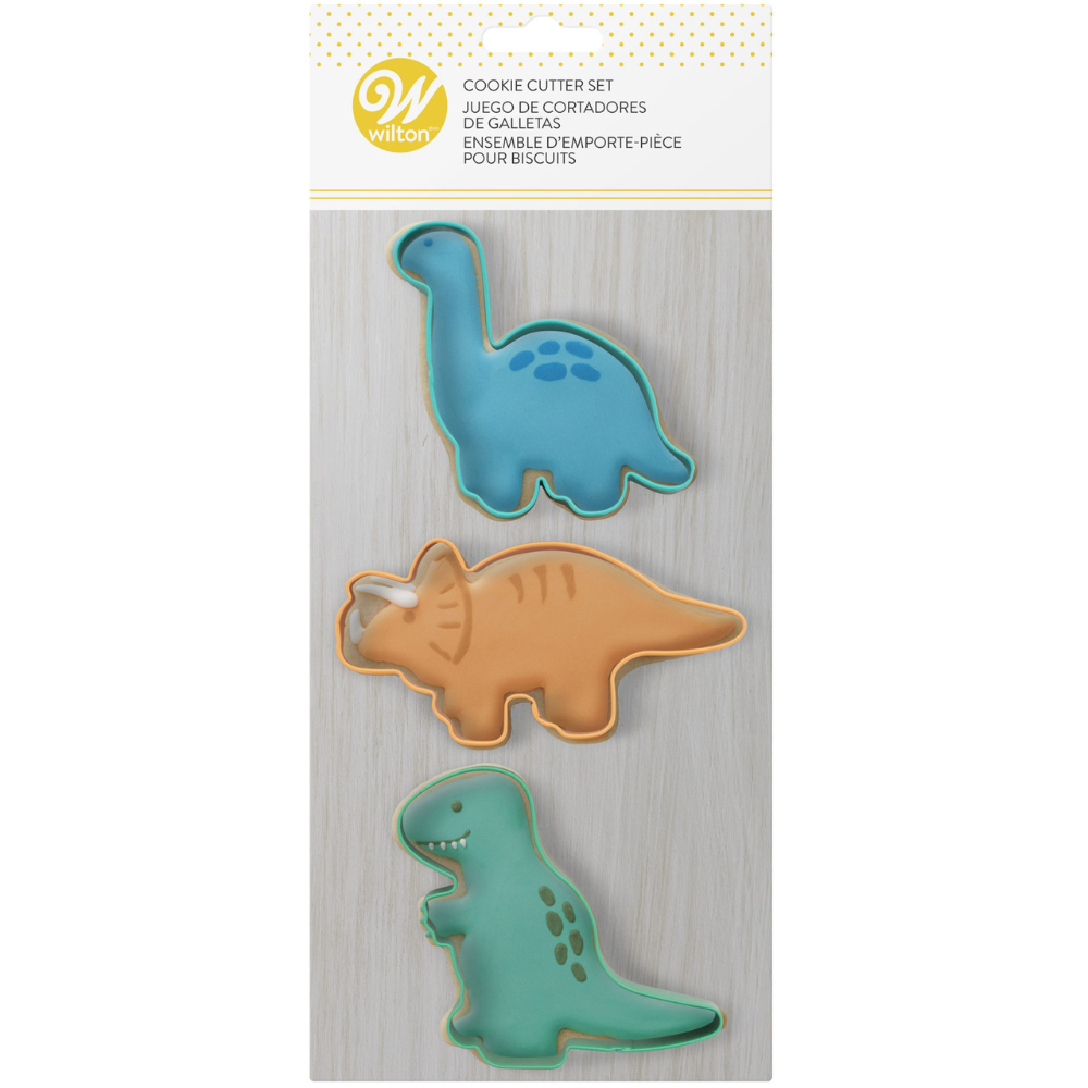 Wilton Cookie Cutter Set Dinosaurs 3pc