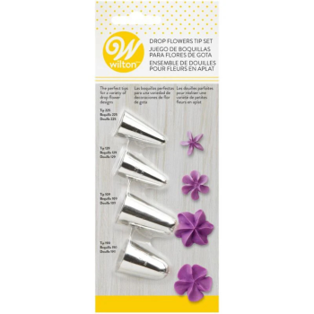 Wilton 4 Piece Drop Flower Tip Set