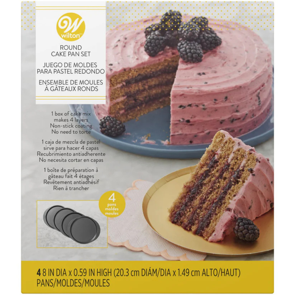 Wilton Easy Layers 20cm Cake Pan Set 4 Piece