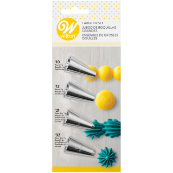 Wilton 4 Piece Large Icing Tip Set