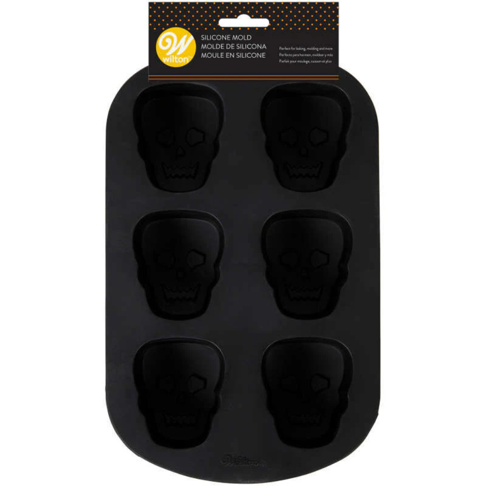 Wilton Non-Stick Silicone Mould Skull 6 Cavity