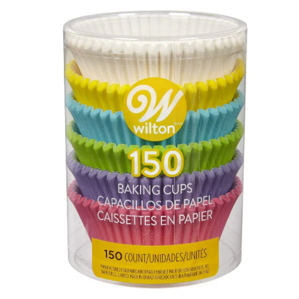 Wilton Pastel Rainbow Cupcake Cases Pack of 150 (1)