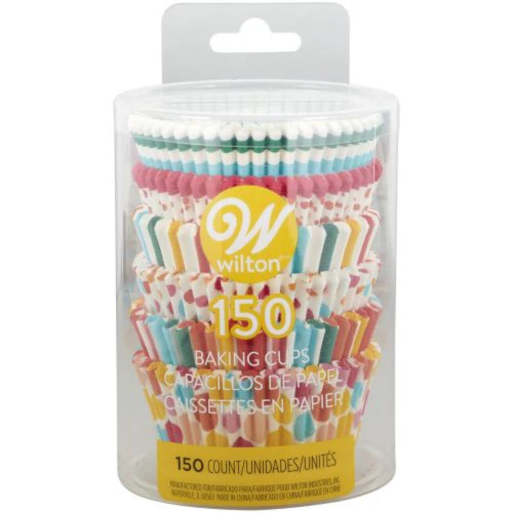 Wilton Rainbow Dot Stripe Cupcake Cases Pack of 150 (2)
