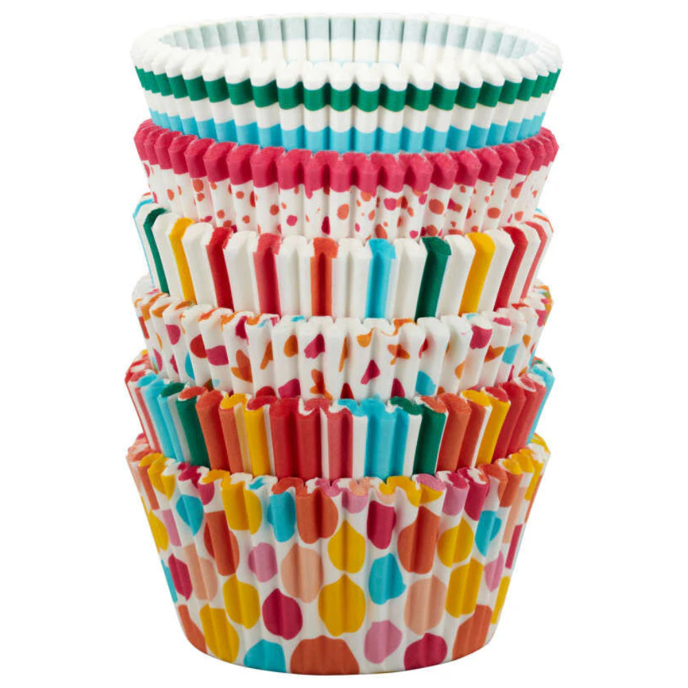 Wilton Rainbow Dot Stripe Cupcake Cases Pack of 150