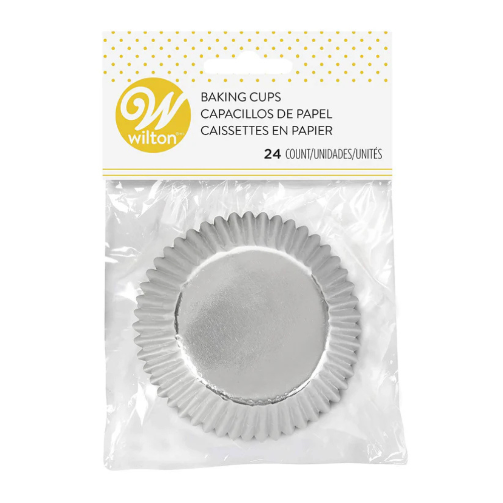 Wilton Silver Foil Cupcake Cases Pack of 24 (1)