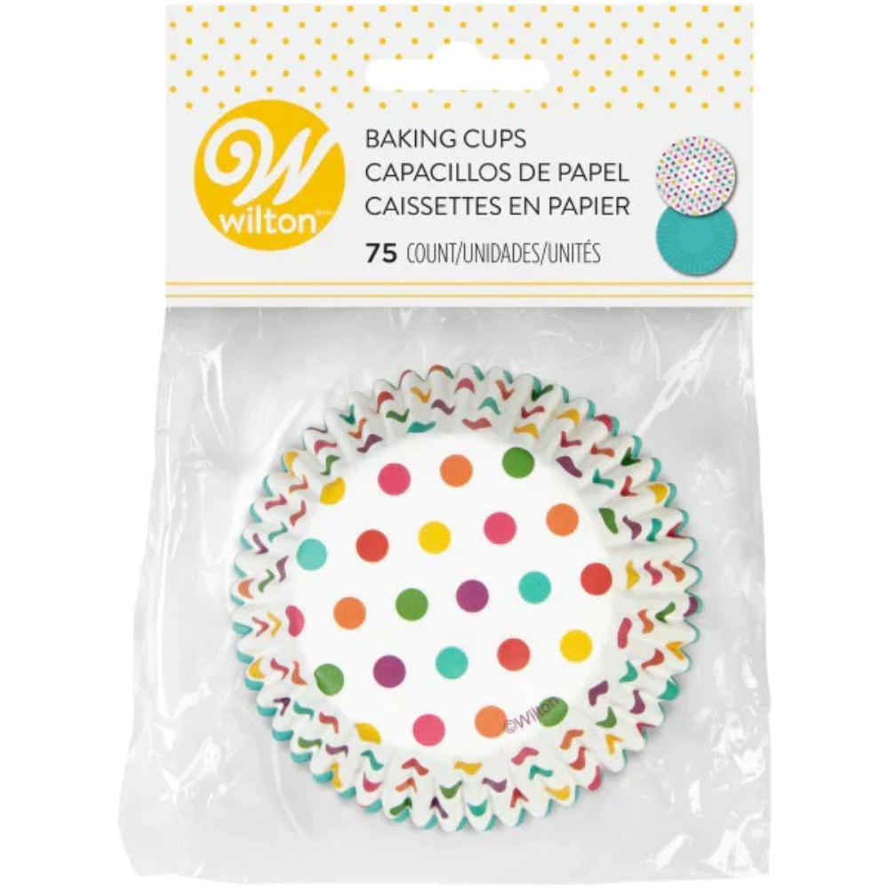 Wilton Solid Dots Baking Cups Pack of 75