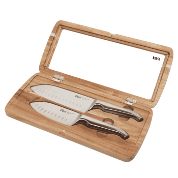 Furi Pro Santoku 2 Piece Knife Set Fluted Blade