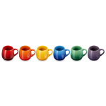 Le Creuset Coupe Rainbow Mug 320ml Set of 6