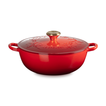 Le Creuset Christmas Holly Chefs Pan 26cm (3 Colours)