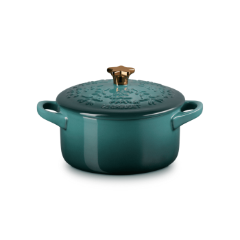 Le Creuset Christmas Holly Cocotte with Star Knob 14cm (3 Colours)
