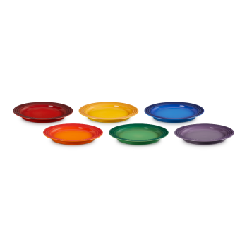 Le Creuset Vancouver Rainbow Dinner Plate Set of 6