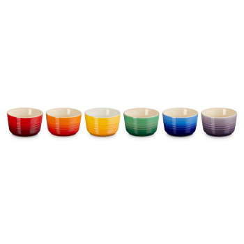 Le Creuset Vancouver Rainbow Mini Ramekins Set of 6