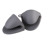 Appetito Silicone Oven Mitts Charcoal Set of 2