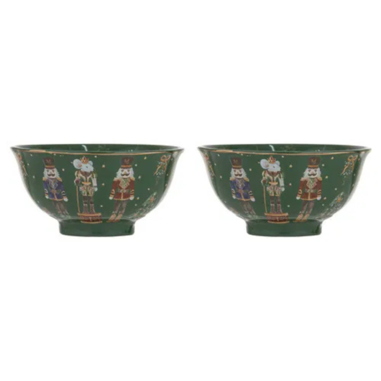 Ashdene Christmas Wonderland Green 2pk Bowl