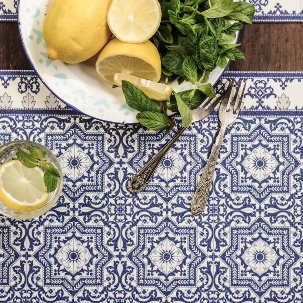 Beija Flor Armenian Blue Vinyl Placemat 33x50cm (1)