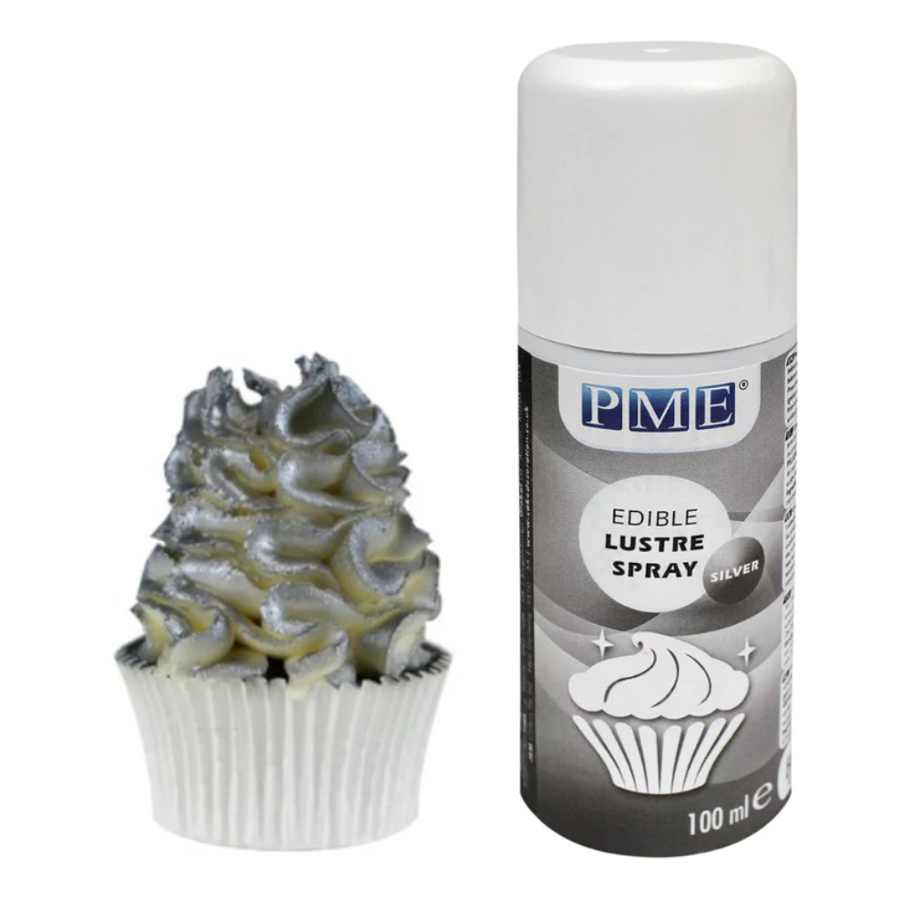 PME Edible Lustre Spray 100ml Silver