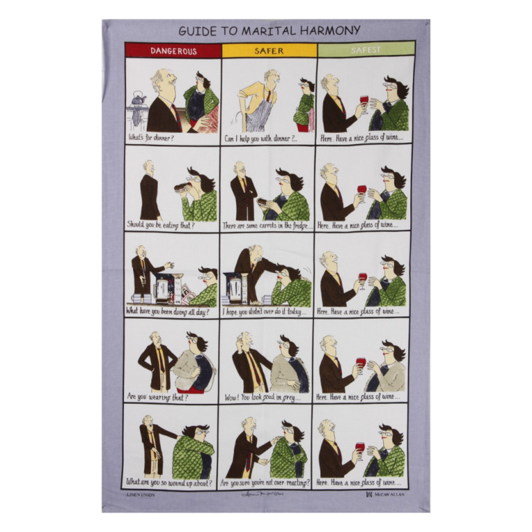 Samuel Lamont Guide to Marital Harmony Cotton Tea Towel