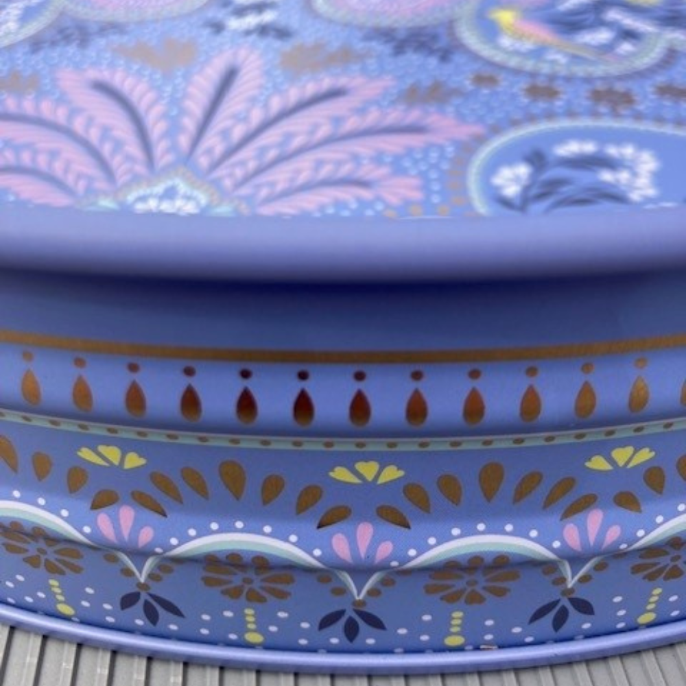 Sara Miller Filigree Blue Large Handled Tray (1)