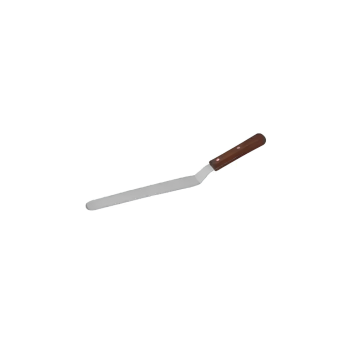 Spatula Cranked Wood Handle 10cm