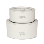 frank green Stainless Steel Bowl with Glass Lid 2 Piece Set Cloud
