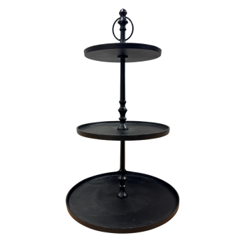 3 Tier Black Aluminium Stand
