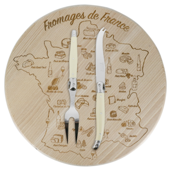 André Verdier 2 Piece Cheese Set with Board Ivory
