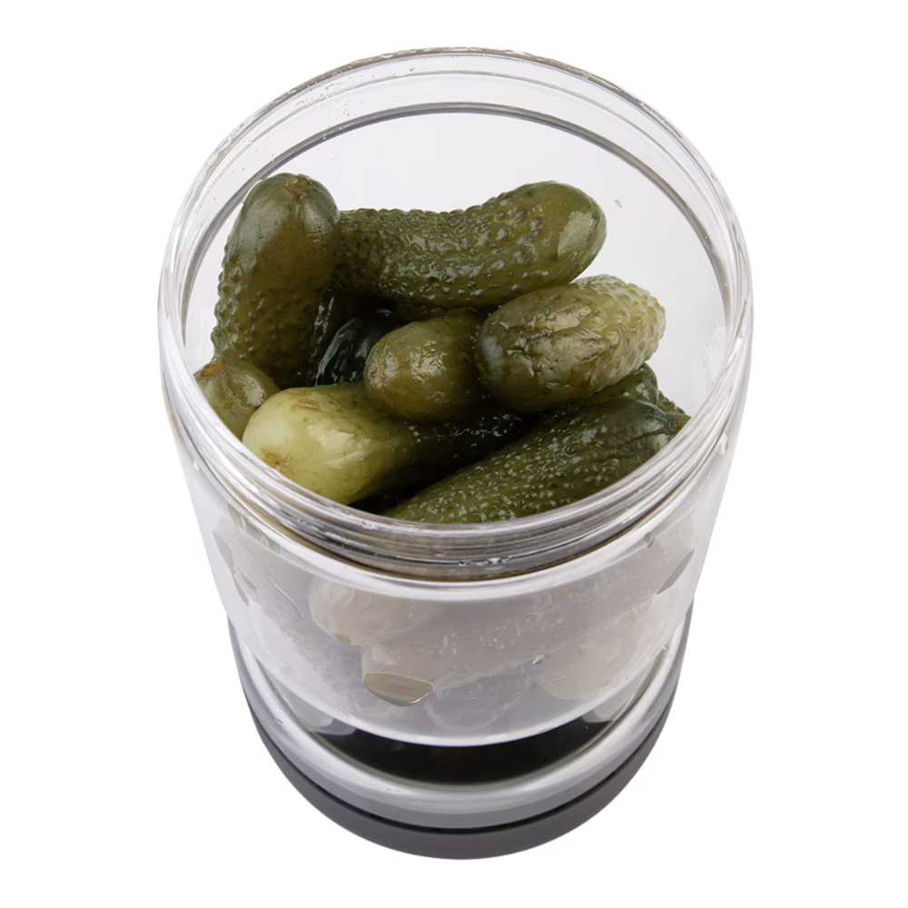 Appetito Borosilicate Glass Pickle Jar Black 1.1L (6)
