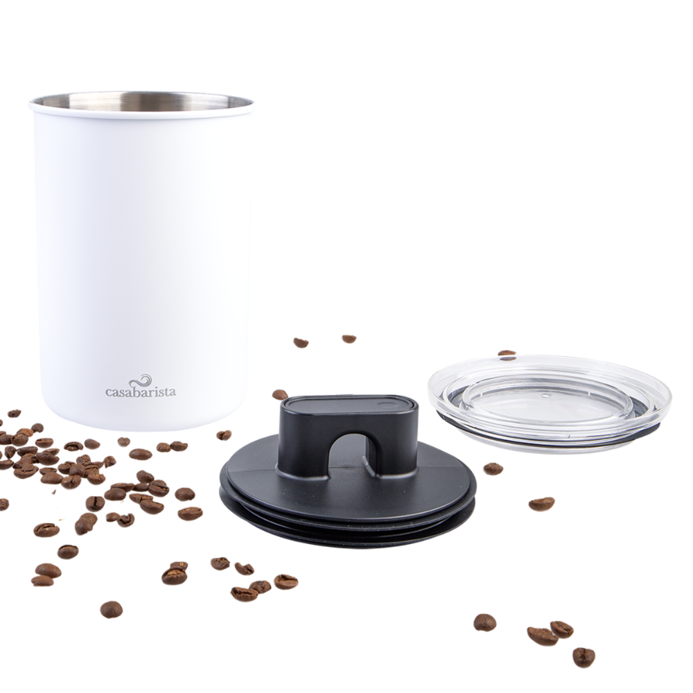 CASABARISTA STAINLESS STEEL VACUUM COFFEE CANISTER 1.3L White (2)