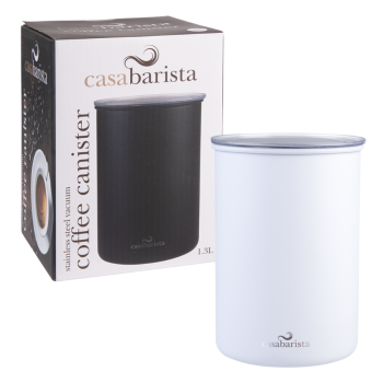 CASABARISTA STAINLESS STEEL VACUUM COFFEE CANISTER 1.3L White (7)