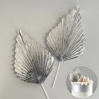 Cake Craft Wish Deco Fan Topper 2 Pack Metallic Silver