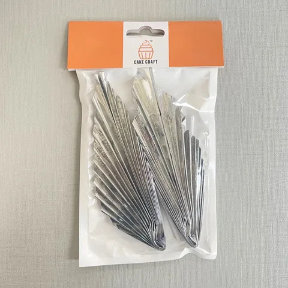 Cake Craft Wish Deco Fan Topper 2 Pack Metallic Silver