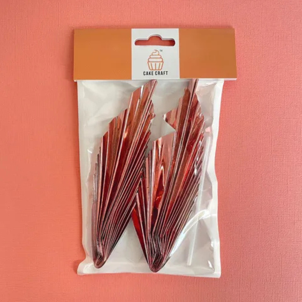 Cake Craft Wish Deco Fan Topper 2 Pack Rose Gold