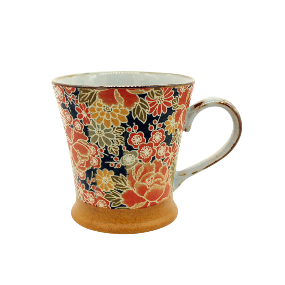 Japanese Yuzen Black Mug 250ml