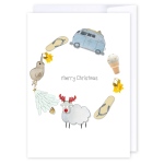 i candy Card Kiwi Christmas - Kiwiana Wreath