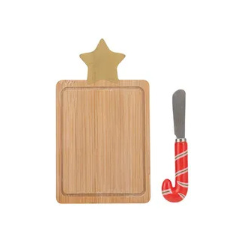 Ladelle Festive Fun Bamboo Board & Spreader Assorted (1)